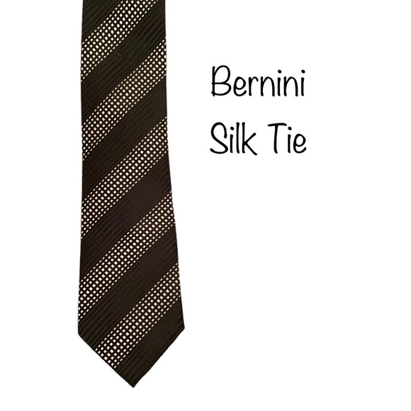 𝅺❤️BERNINI❤️ Silk Tie Classic Like New - Picture 1 of 5
